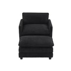 Hyleory 41.34 fauteuil rond en polaire surdimensionné, fauteuil de salon avec ottoman et grande assise, fauteuil moderne pour chambre à coucher et salon