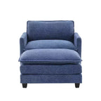 Hyleory 41.34 fauteuil rond en polaire surdimensionné, fauteuil de salon avec ottoman et grande assise, fauteuil moderne pour chambre à coucher et salon