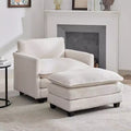 Hyleory 41.34 fauteuil rond en polaire surdimensionné, fauteuil de salon avec ottoman et grande assise, fauteuil moderne pour chambre à coucher et salon