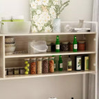 Hitow Meuble de cuisine en bois avec buffet, portes métalliques, 3 tiroirs, étagère, plan de travail
