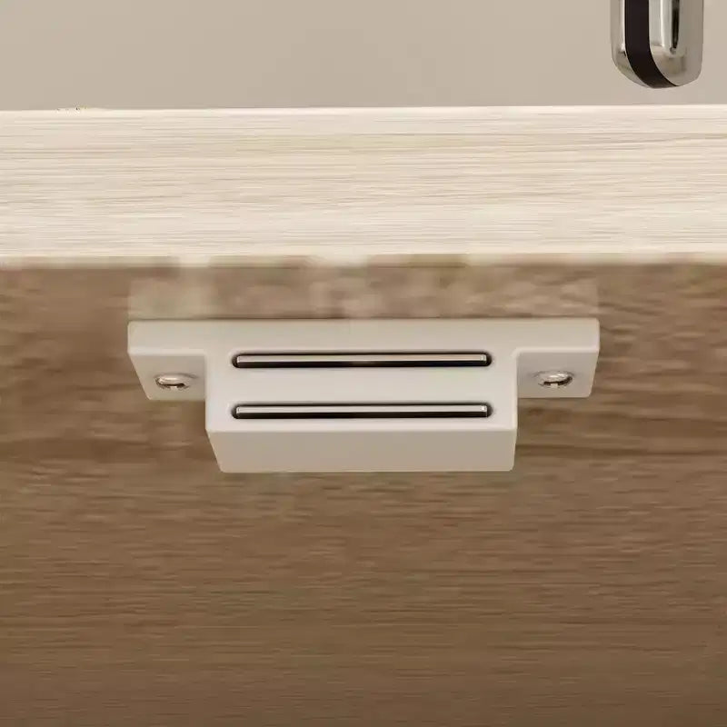 Hitow Meuble de cuisine en bois avec buffet, portes métalliques, 3 tiroirs, étagère, plan de travail