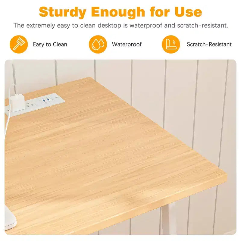 VECELO Bureau Informatique Table d'Étude pour Ordinateur Portable avec 2 Étagères de Rangement