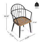 Christopher Knight Home Loftia Chaises de salle à manger modernes à cadre en fer (lot de 4), Marron/Noir