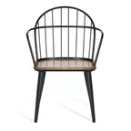 Christopher Knight Home Loftia Chaises de salle à manger modernes à cadre en fer (lot de 4), Marron/Noir