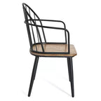 Christopher Knight Home Loftia Chaises de salle à manger modernes à cadre en fer (lot de 4), Marron/Noir