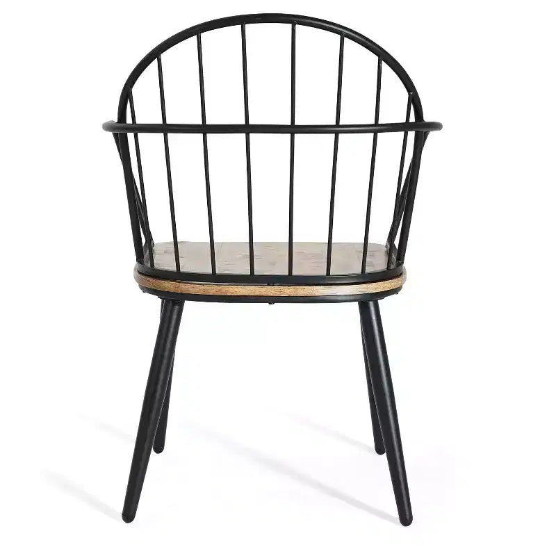 Christopher Knight Home Loftia Chaises de salle à manger modernes à cadre en fer (lot de 4), Marron/Noir