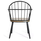 Christopher Knight Home Loftia Chaises de salle à manger modernes à cadre en fer (lot de 4), Marron/Noir