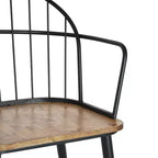 Christopher Knight Home Loftia Chaises de salle à manger modernes à cadre en fer (lot de 4), Marron/Noir