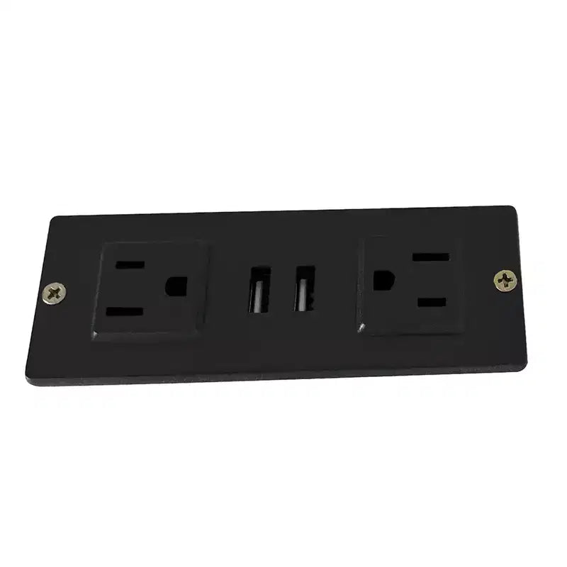 Lit de repos en forme de L double/complet avec tiroirs, bibliothèque, éclairage LED, prises CA et ports USB, blanc-ModernLuxe