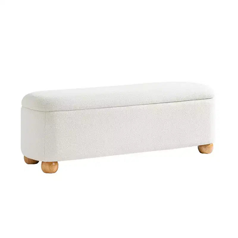 Banc de rangement Patricio avec pieds en bois massif | ART OF LIVING DESIGNS