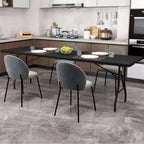 Table pliante portable Costway de 2,4 m avec plateau en PEHD, mécanisme de verrouillage sécurisé, poignée de transport Blanc/Gris/Noir