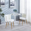 2-Pack Iron-Legged Dining Chairs with Cushioned Seats, Versatile for Any Room