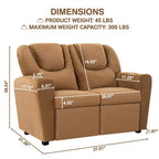 Causeuse inclinable de luxe pour enfants Home Imports Emporium - Causeuse inclinable chic avec fonction de poussée-dossier
