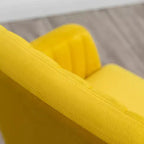 Fauteuil d'appoint contemporain en velours Tuchico, jaune