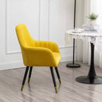 Fauteuil d'appoint contemporain en velours Tuchico, jaune