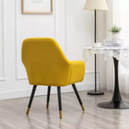 Fauteuil d'appoint contemporain en velours Tuchico, jaune