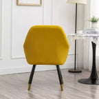 Fauteuil d'appoint contemporain en velours Tuchico, jaune