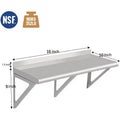 Stainless Steel Wall Shelf NSF Commercial Wall-Mounted Shelving Appliance Equipment Metal Shelving For Kitchen Restaurant Garage Laundry Utility Room