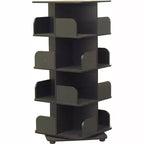 Kings Brand Furniture - Bibliothèque tournante à 4 niveaux, meuble de rangement multimédia