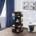Kings Brand Furniture - 4-Tier Revolving Bookcase Bookshelf, Media Storage Cabinet