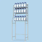 Rangement au-dessus des toilettes, Étagère de rangement en métal au-dessus des toilettes avec crochets à serviettes amovibles, porte-papier, organisateur de salle de bain au-dessus des toilettes, montage facile