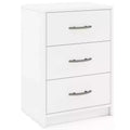 Costway 1/2 PCS 3-Drawer Nightstand Modern Bedside Table with Storage Anti-Toppling Kit for Bedroom White
