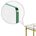 Table à manger minimaliste en verre pour 4 à 6 personnes, plateau en verre trempé et pieds chromés, usage polyvalent pour la maison