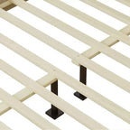 Lit plateforme King/California King/Queen avec tête de lit en rotin et cadre en bois massif, naturel-Christopher Knight Home
