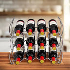 Sorbus Casier à vin empilable de style classique à 6 niveaux – Parfait pour bar, cave à vin, sous-sol, armoire, garde-manger, etc. – Contient 24 bouteilles