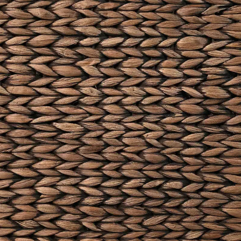 happimess Sawyer 24 Panier à linge pliable classique de style ferme en jacinthe tressée à 2 sections avec doublure lavable, poignées et couvercle