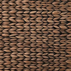 happimess Sawyer 24 Panier à linge pliable classique de style ferme en jacinthe tressée à 2 sections avec doublure lavable, poignées et couvercle