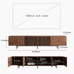 Meuble TV Luck Live Mid-Century Modern 94.48, couleur noyer, style médiéval moderne