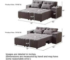 GDFStudio Andy 111 Canapé sectionnel modulaire rembourré avec 4 coussins et rangement