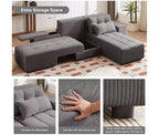 GDFStudio Andy 111 Canapé sectionnel modulaire rembourré avec 4 coussins et rangement