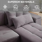 GDFStudio Andy 111 Canapé sectionnel modulaire rembourré avec 4 coussins et rangement