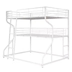 Lit superposé triple Whisen Metal Full XL au-dessus de Twin XL au-dessus de Queen Size avec échelle longue et courte