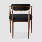 Lot de 2 chaises de salle à manger en bouclé, fauteuils modernes avec pieds en métal imitation bois pour cuisine, salon, restaurant, café - Morden Fort