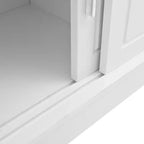 Meuble d'entrée 3-en-1 Whisen Elegant Style avec portes coulissantes, 6 patères et rangement à chaussures