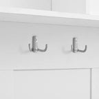 Meuble d'entrée 3-en-1 Whisen Elegant Style avec portes coulissantes, 6 patères et rangement à chaussures