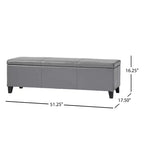 Pouf de rangement contemporain en similicuir Rupert de Christopher Knight Home