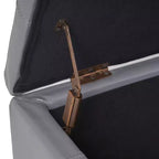 Pouf de rangement contemporain en similicuir Rupert de Christopher Knight Home