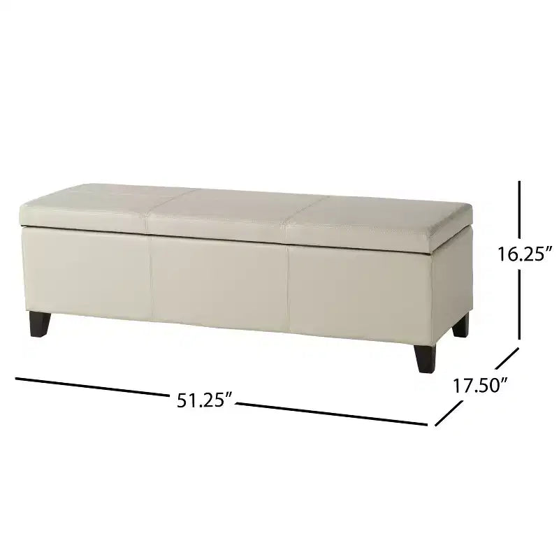 Pouf de rangement contemporain en similicuir Rupert de Christopher Knight Home