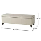 Pouf de rangement contemporain en similicuir Rupert de Christopher Knight Home