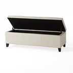 Pouf de rangement contemporain en similicuir Rupert de Christopher Knight Home
