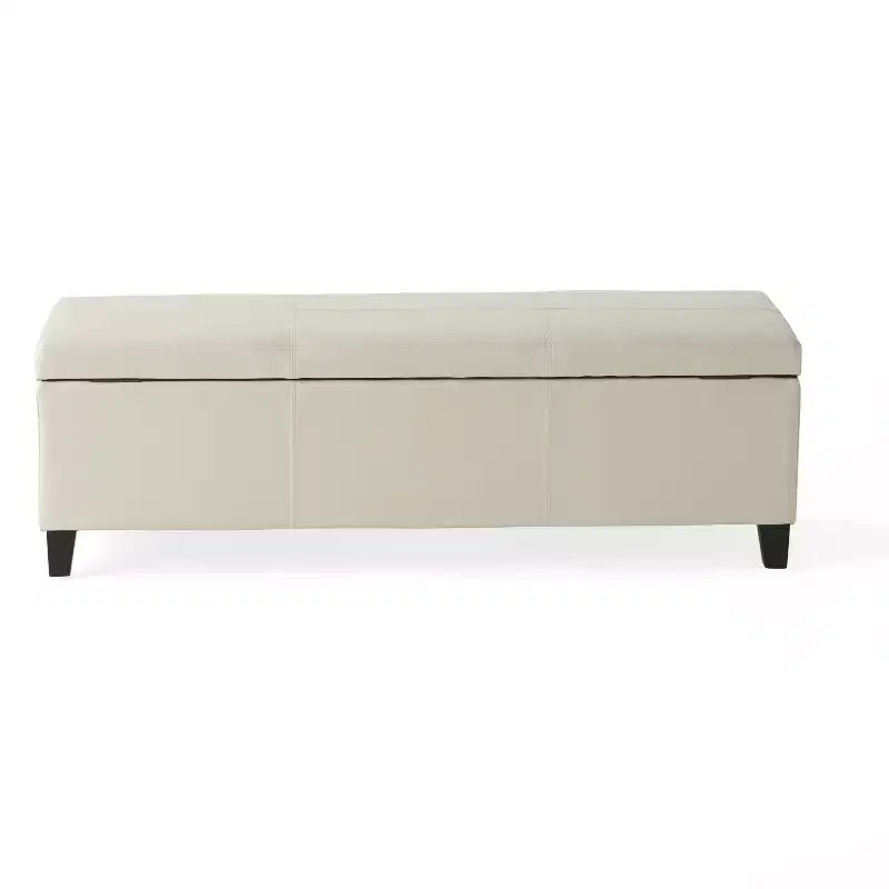 Pouf de rangement contemporain en similicuir Rupert de Christopher Knight Home
