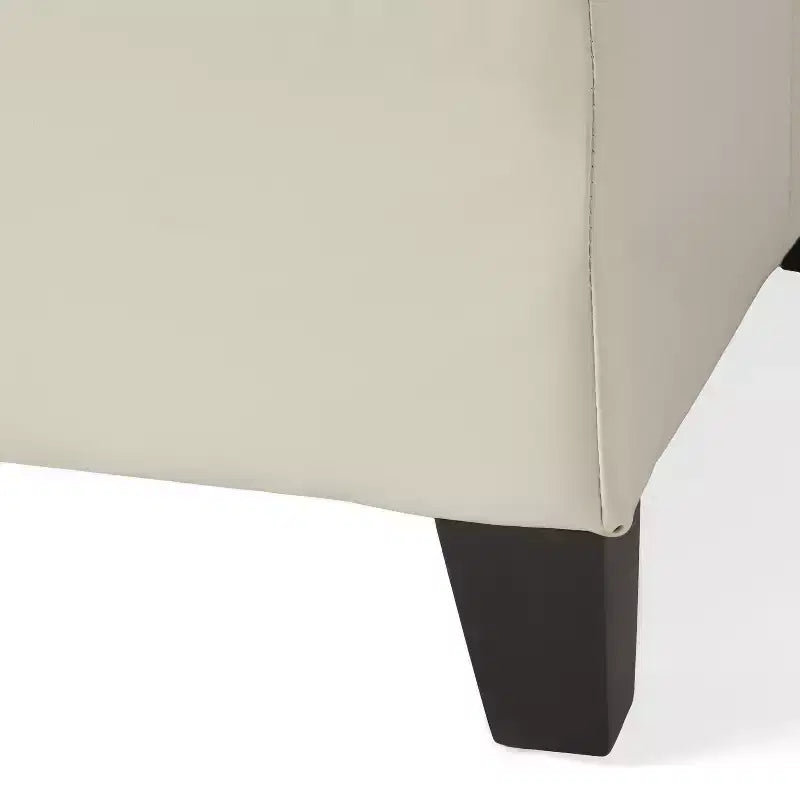 Pouf de rangement contemporain en similicuir Rupert de Christopher Knight Home