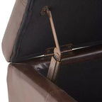 Pouf de rangement contemporain en similicuir Rupert de Christopher Knight Home