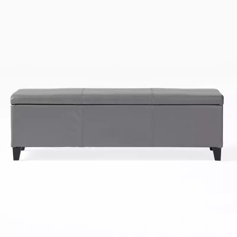 Pouf de rangement contemporain en similicuir Rupert de Christopher Knight Home
