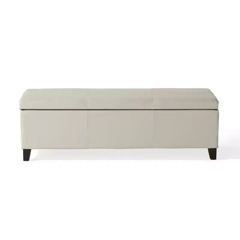 Pouf de rangement contemporain en similicuir Rupert de Christopher Knight Home