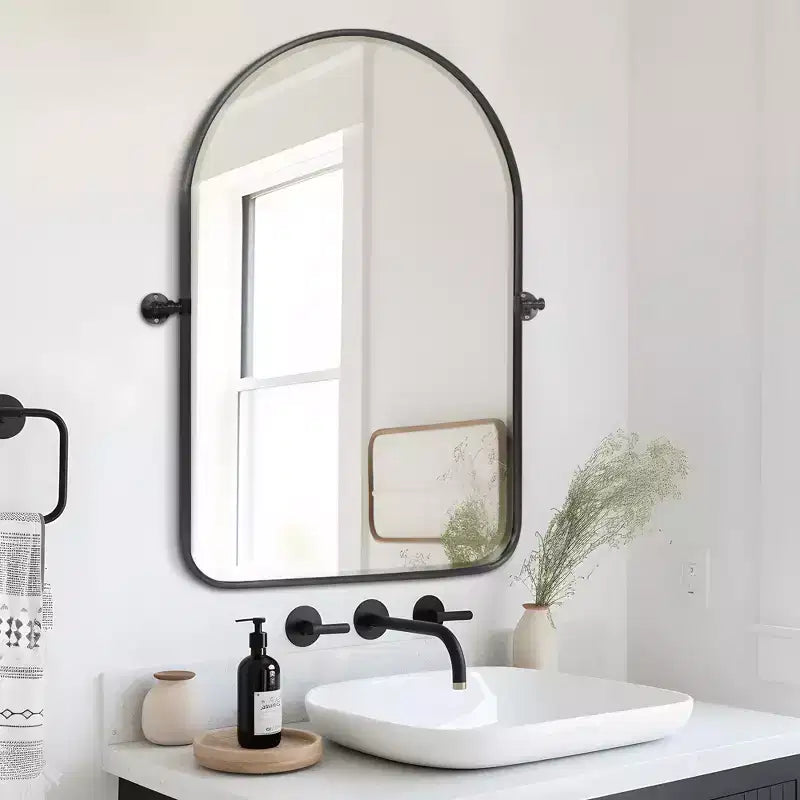 Miroir de courtoisie mural en métal Dovelina Norita